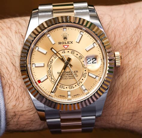 rolex sky dweller stainless steel and gold|rolex sky dweller 2 tone.